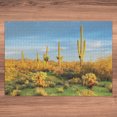 thumbnail image 5 of Ambesonne Spring Jigsaw Puzzle Durable Cardboard, Sonoran Desert Blooms, 1000 pcs, Marigold Blue Green, 5 of 5