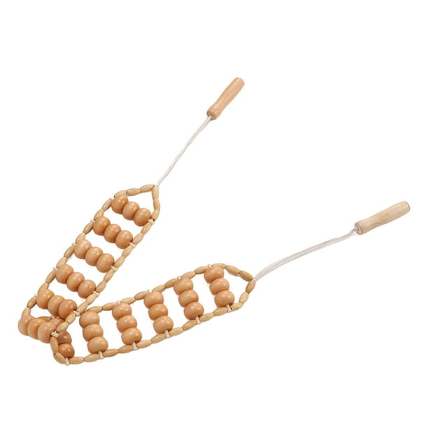 Wood Massage Roller Rope, Detox Handheld Back Massage Roller Rope Fatigue Relief For Waist ANGGREK Otros