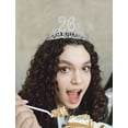 thumbnail image 6 of EBE EmmasbyEmma Silver 26th Birthday Party Pack for Women - Crown, Sash, Tiaras, Decorations, Favors & More!, 6 of 7