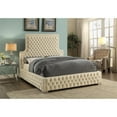 thumbnail image 2 of Meridian Furniture Sedona Rich Velvet King Bed in Cream, 2 of 5