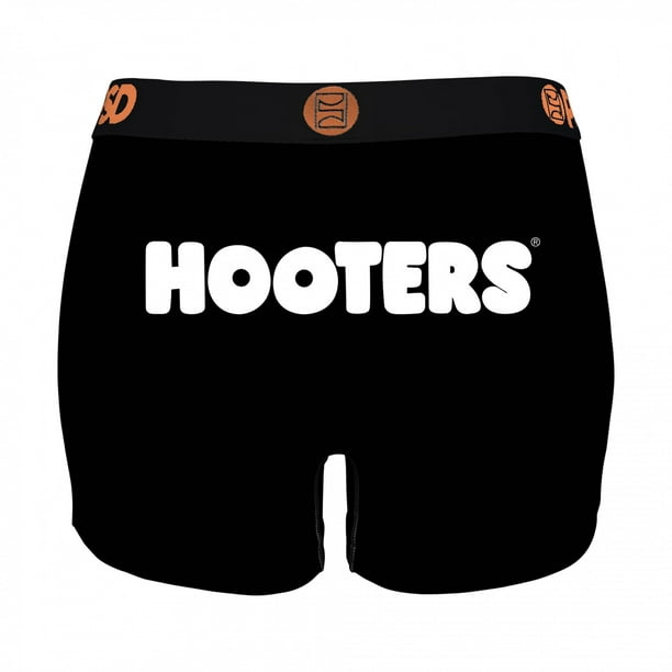 Hooters Restaurant Uniform Black Microfiber Blend PSD Boy Shorts  Underwear-Medium 