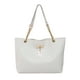 thumbnail image 2 of Bolso tote de hombro para mujer | Bolso de Poliuretano de Gran Capacidad | Textura de cuero de cera de aceite estilo vintage | Bolso de moda multiusos | Duradero Ligero 27x21.5x9.5cm | Marrón Blanco, 2 of 9
