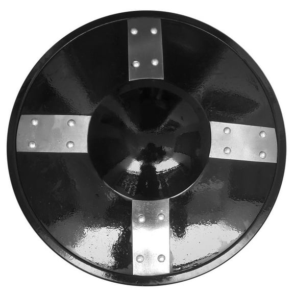 Medieval Buckler Shield Black, Heavy 16 Gauge Iron Steel, Spartan Knights Armor Shields
