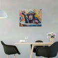 AVOI Funny Banksy Monkey Bathroom Wall Art Graffiti Chimpanzees ...