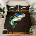 thumbnail image 2 of Castle Fairy Big Bass Fish 4pcs Bed Sheets,Fishing Hunting King Sheets,Rustic Camouflage Super Cozy Sheet Set,Ultra Soft Abstract Home Decor, 2 of 7