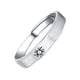 thumbnail image 3 of EeaseMX 1 anillo creativo para pareja, ajustable, para dedo, joyería de moda (plata), 3 of 7