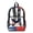 Eagle American Flag Retro, variant on COEQINE Clear Backpack for School Boys Bookbag PVC Polyester See Through Book Bag with Padded Shoulder Straps, Heavy Duty Work Bag Transparent Daypack, Shark Basketball Blue