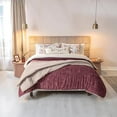 thumbnail image 2 of Vianney Navarra Reversible Comforter Set – King Size, Burgundy & Cream Floral Print, Luxurious All-Season Bedding, 2 of 7