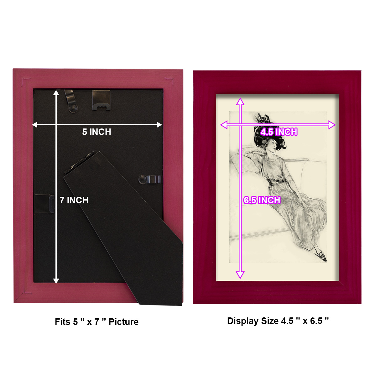Feather Hat I -Framed Print w/glass-Cherry Red
