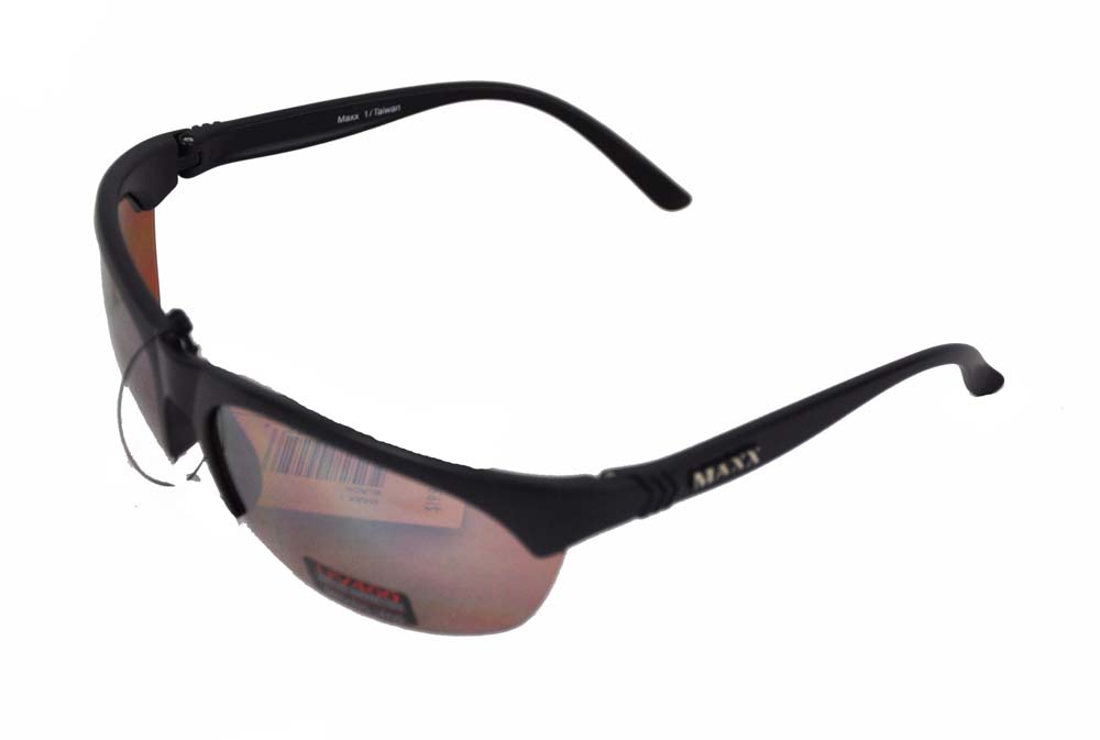 Maxx Sunglasses Maxx 1 Black Frame Amber Polycarbonate Lenses