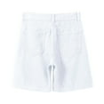 thumbnail image 4 of Adeawade Jeans For Mens Straight Leg Denim Pants Loose Fit Jeans Solid Color Baggy Slacks Knee Length Shorts Basic Clothes 3Xl White, 4 of 4
