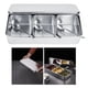 thumbnail image 2 of BRI Caja de condimentos de acero inoxidable de 3 rejillas para el hogar, juego de recipientes para especias con tapa para cucharas, 2 of 10