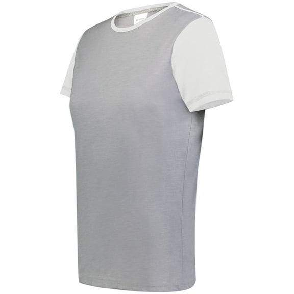 Augusta Sportswear 6878.23V.2XL Ladies Gameday Vintage Ringer T-Shirt, Gold Heather & Navy Heather - 2XL