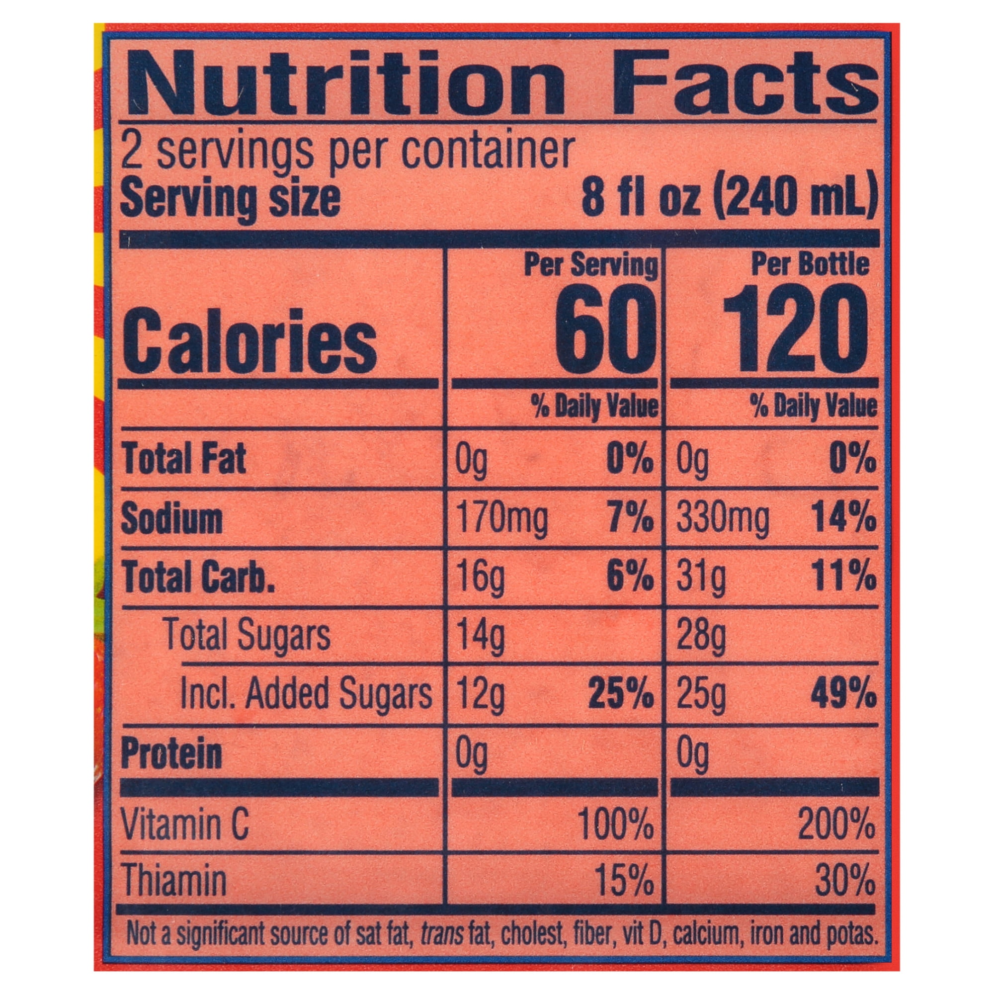 SUNNYD Orange Strawberry Juice Drink, 16 fl oz Bottle