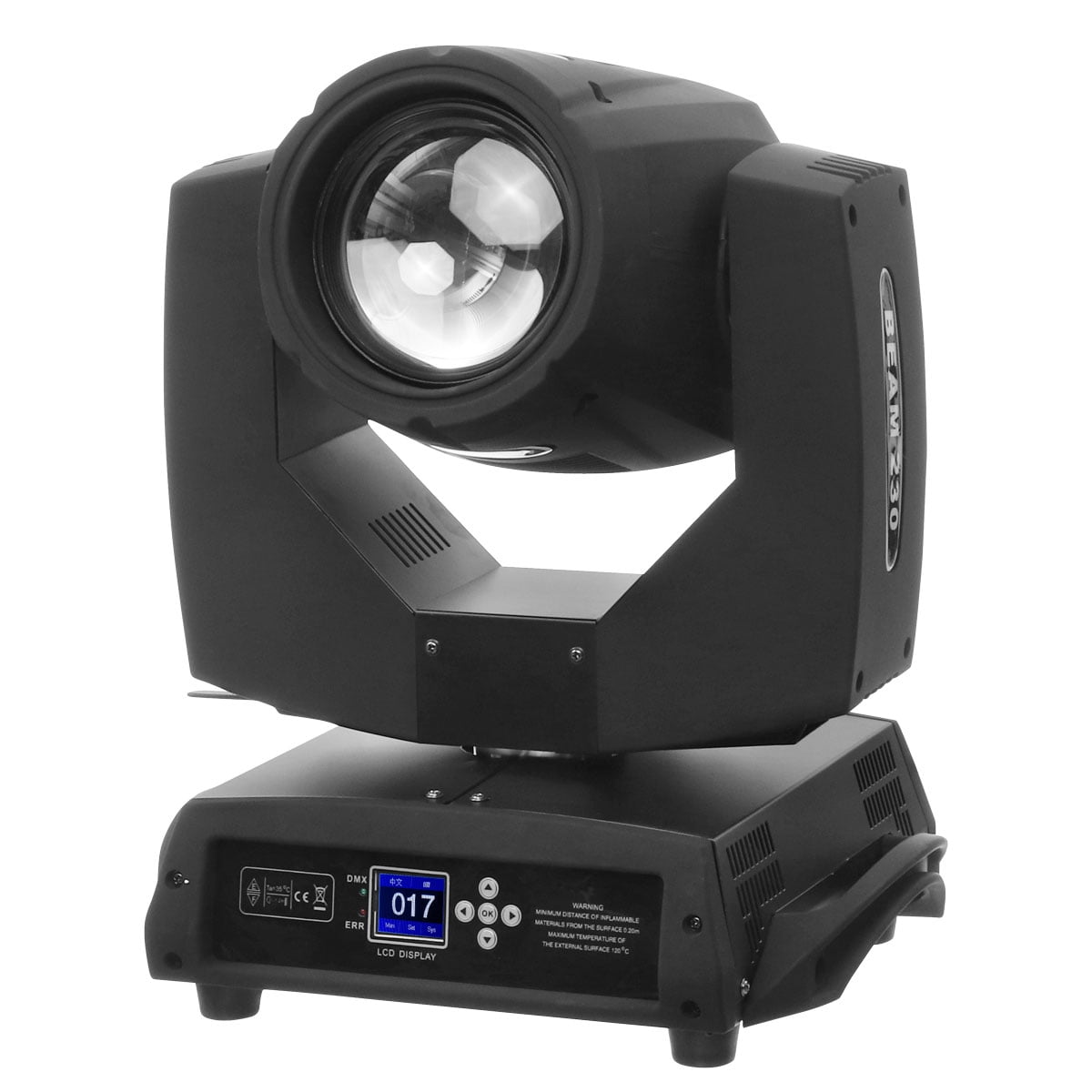 Double Prism Sharpy Beam 230W 7R Moving Head Light WIth G clamp Base 
