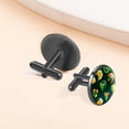 thumbnail image 6 of Saint Patrick's Day Stylish Shirt Cufflinks Set for Men, Made of Stainless Steel, for Formal Attire, 6 of 6