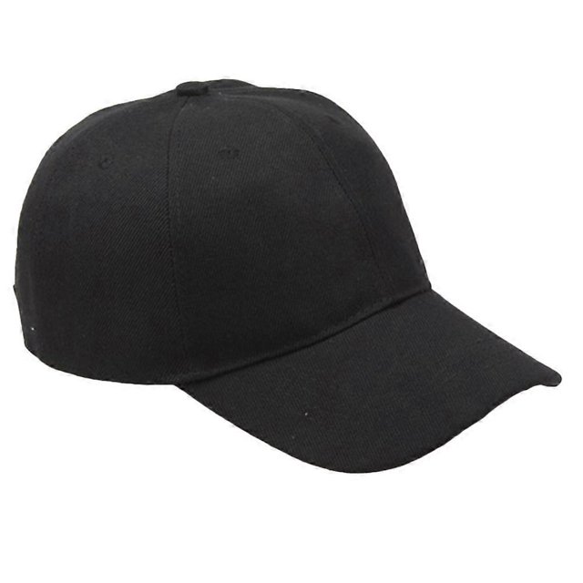 Unisex Solid Casual Blank Plain Snapback Hats Hip-Hop Adjustable Bboy Baseball for Men Women (Black)