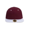 thumbnail image 2 of TopHeadwear Polyester Deux Tons Snapback - Bordeaux/blanc, 2 of 2