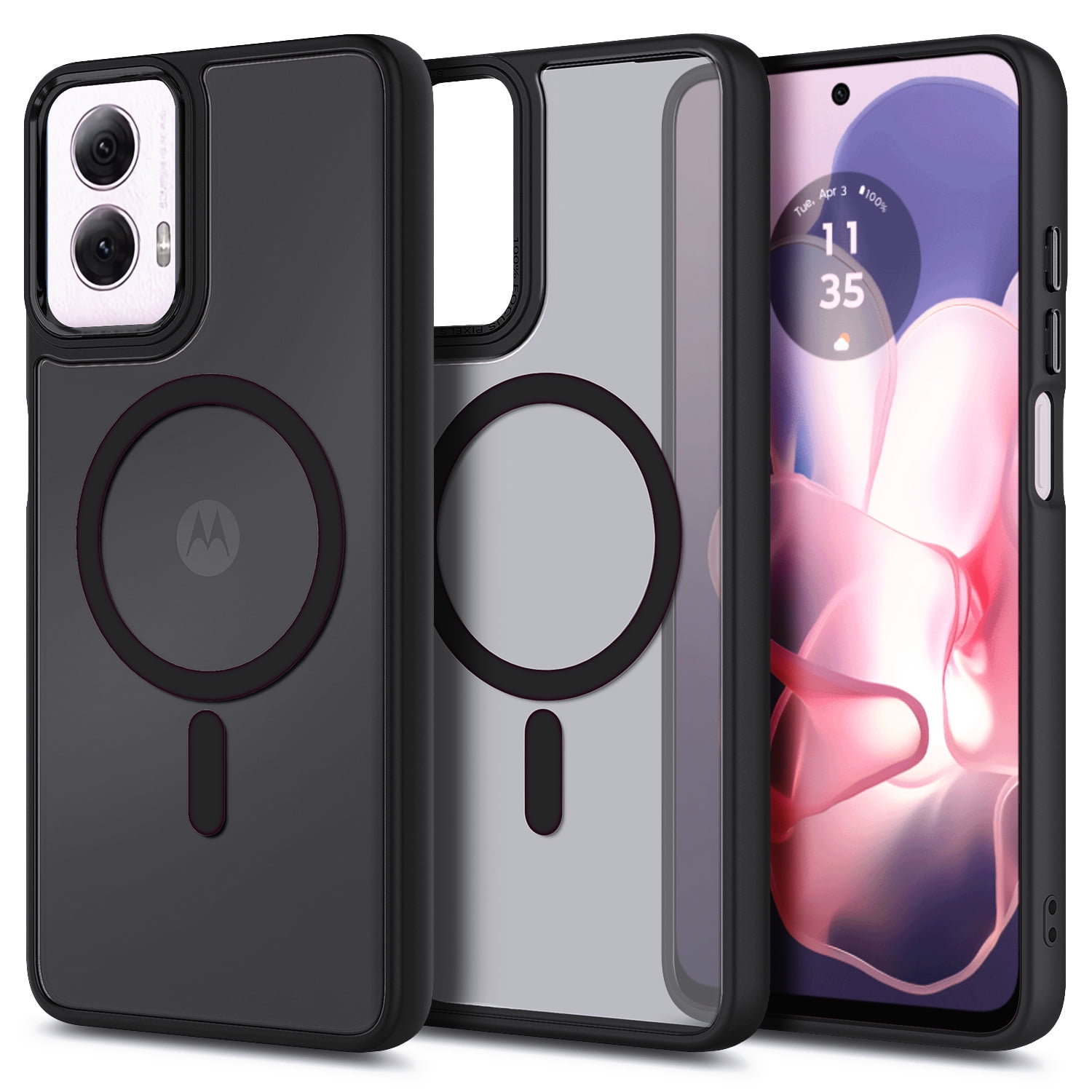 NGB SUPREMACY For Motorola Moto G Power 5G 2024 Phone Case Camera Guard Wireless Charging MagSafe/Qi Magnetic Car Mount Moto G Power 5G 2024 Case Cover (NOT Stylus 2024 / Play 2024 / G 5G 2024)