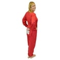 thumbnail image 5 of Big Feet Pajama Company Red Union Suit Sleeper Pajamas – Funny Rear Flap “DANGER BLASTING AREA”, Unisex, 100% Cotton, Snap Closure, Sizes XS-XXL, 5 of 5