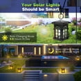thumbnail image 2 of Outdoor Solar Lanterns, Solar Hanging Lantern, Waterproof Solar Powered Landscape Garden Lights, Flickering Flame Solar Lantern Lights for Garden Patio Deck Yard Table, 2 of 7