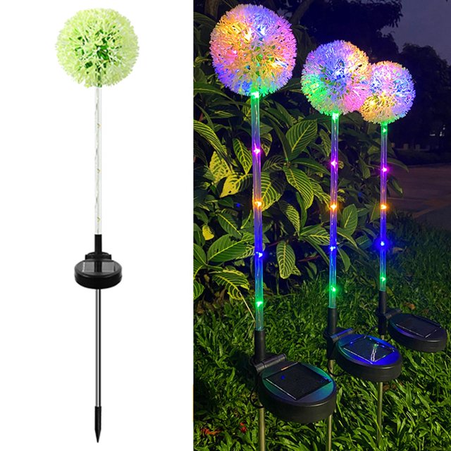 Lawn Light,Solar Outdoor Garden Road Lights Decoration,Outdoor Simulated Rime Decorative Lights,Lawn Pathway Lamps Yard LED Lights Patio,Yard Lamp Stake Head Soledad luz del césped