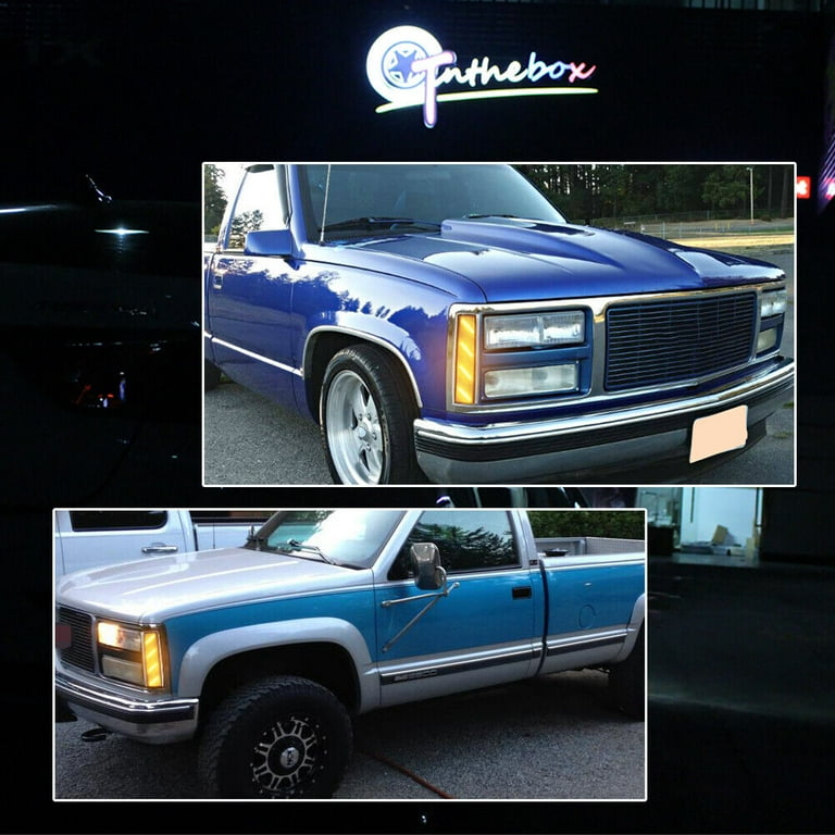 GTINTHEBOX Clear Amber LED Front Side Marker Corner Lights