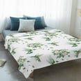 thumbnail image 4 of Summer Botanical Blanket Soft Cozy Warm Throw Blanket for Couch, Plush Fuzzy Flannel Fleece Blankets for Sofa, Green Spring Floral Birds Watercolor Bed Blankets Lightweight Gifts for Women, 50"x80", 4 of 9