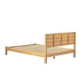 thumbnail image 2 of Pemberly Row Solid Wood Minimalist Boho Queen Bed - Natural Pine, 2 of 9