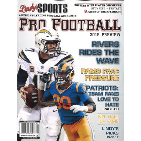 LINDY'S SPORTS 2019 PRO FOOTBALL PREVIEW (COVERS (Best Looking Football Kits 2019 18)