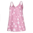 thumbnail image 6 of Summer Savings Clearance LINGLANG Tank Tops For Women O Neck Sleeveless Vest Flower Blouses Tops Printing Tee Camisole Blouse Sleeveless Tops Loose Fit, 6 of 10