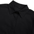 thumbnail image 6 of Stylish Olyvenn Womens Long Shirts Button Down Long-Sleeve Blouses Summer Fall Longline Tops Loose Fit Casual Tunic Top Black S, 6 of 9