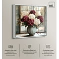 thumbnail image 2 of Window Wine Maroon Vase Canvas Floral Glam Art by Art Remedy, White Frame, 40" x 40", 2 of 7