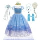 thumbnail image 2 of Disfraz de princesa Elsa para niñas, disfraz de Halloween, juego de rol, vestido de fiesta, vestido de malla con lentejuelas, vestido de cumpleaños, 2 of 5