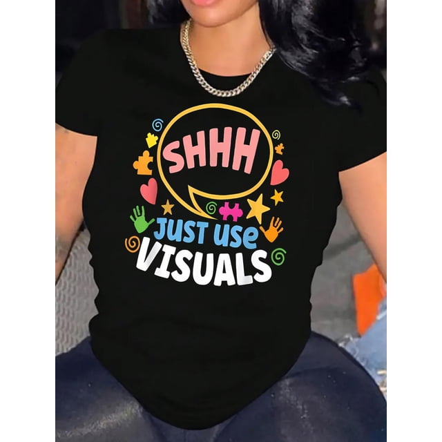 T-shirt Graphique Décontracté pour Femmes - Mélange Confortable de Polyester et Spandex, Col Rond Manches Courtes, Parfait pour l'Été et la Fête des Pères, Fête des Mères, Nouvel An, Festival de Printemps, Saint-Valentin, Indépendance