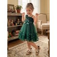 thumbnail image 6 of BemeyourBBs Kids Toddler Girls Fairy Butterfly Tulle Tutu Dress Big Girl Summer Ruffled Dress Cute Sleeveless Ruffle Princess Birthday Party Wedding Guest Dress with Belt, 6 of 9