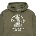 thumbnail image 3 of Instant Message - Putting Will Be the Death of Me Skeleton - Men's Pullover Hooded Fleece Sweatshirt, 3 of 7