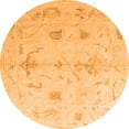 thumbnail image 1 of Ahgly Company Indoor Round Oriental Orange Traditional Area Rugs, 4' Round, 1 of 4