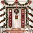 thumbnail image 2 of 3 Pcs MERRY CHRISTMAS Banner Door Hanging Banner Flag Hanging Decorations Welcome Couplet Sign Set for Christmas Front Door Porch Decor 70.8x11.8in, 2 of 9