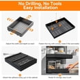 thumbnail image 4 of 2 Pack Pull Out Cabinet Organizer Expandable Width(12"-18") and Depth(14"-24") No Drill Need Slide Out Drawers With 3 Rails, Heavy Duty Roll Out Shelf Storage for Kitchen, Bathroom Organization Black, 4 of 17
