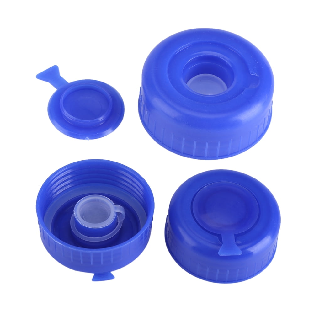 HURRISE Water Bottle Caps, 5Pcs Blue Gallon Drinking Water Bottle Screw on Cap Replacement Anti Splash Screw on Cap Replacement