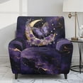 thumbnail image 2 of FKELYI Stretch Recliner Slipcover for Single Seat Reclining Chair Marble Purple Rose Butterfly Moon Print Sofa Couch Cover with Pocket Furniture Protector, 4 Pack, 2 of 7