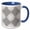 Blue/White, variant on 3drose, Seamless Abstract Monochrome Geometrical Dot Pattern Background Design, 11oz Magic Transforming Mug