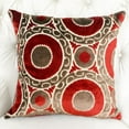 thumbnail image 2 of Plutus Brands Plutus Madeline Red and Brown Handmade Luxury Pillow, 22L x 22W, 2 of 3