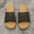 thumbnail image 4 of Bkhluea Women Wedge Mule Slides Slip On Shoes Studded Breathable For Home Travel Casual Daily Outdoor Activities, 4 of 7