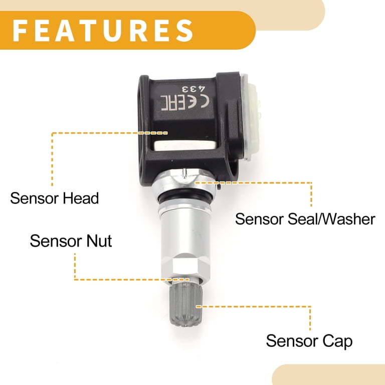 A-Premium 4-Pack TPMS Sensors - Pre-Programmed For Mercedes-Benz (2006-2011 Models) 315MHz, No Coding Required