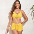 thumbnail image 6 of Sngxgn Women Swimsuit Bikini Women Skinny Swimsuit Bikini Split Swimwear(Yellow,M), 6 of 8