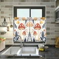 thumbnail image 4 of Yayeee Kitchen Curtains Tier Pair Light Filtering 27"x24" Rod Pocket Short Cafe Window Panel, Tall Mushroom, 4 of 7