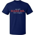 thumbnail image 2 of OXI T-Shirt - You Can't Scare Me, Basic Casual T-Shirt for Men's and Women Fleece T-Shirt Short Sleeve - Navy Blue Large, 2 of 3