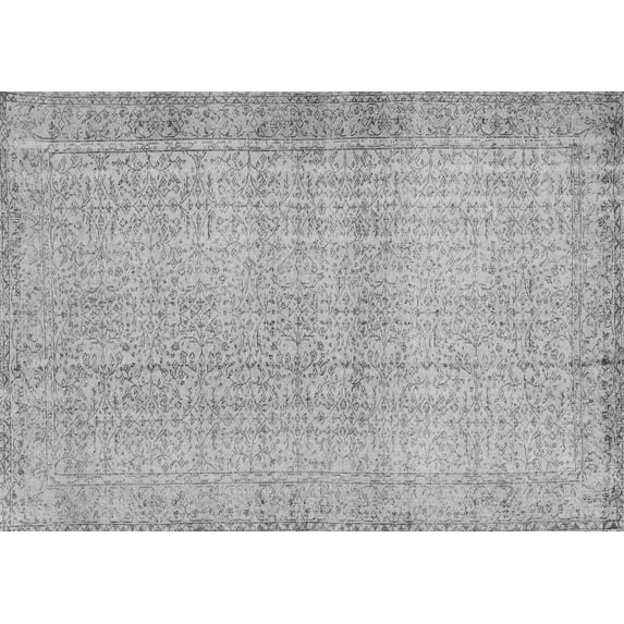 Ahgly Company Indoor Rectangle Abstract Gray Contemporary Area Rugs, 5' x 8'